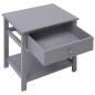 Comodini 2pz Grigi 40x29x42 cm in Legno di Paulonia Comodini 2pz Grigi 40x29x42 cm in Legno di Paulonia