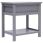 Comodini 2pz Grigi 40x29x42 cm in Legno di Paulonia Comodini 2pz Grigi 40x29x42 cm in Legno di Paulonia