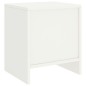 Comodini 2 pz Bianco 35x30x40 cm in Pino Massello