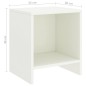 Comodini 2 pz Bianco 35x30x40 cm in Pino Massello