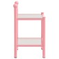 Comodini 2 pz Rosa e Trasparente in Metallo e Vetro Comodini 2 pz Rosa e Trasparente in Metallo e Vetro
