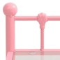 Comodini 2 pz Rosa e Trasparente in Metallo e Vetro Comodini 2 pz Rosa e Trasparente in Metallo e Vetro