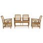 Set Divani da Giardino 5 pz in Massello di Acacia Set Divani da Giardino 5 pz in Massello di Acacia