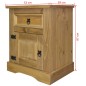 Comodino in Legno di Pino Messicano Corona Range 53x39x67 cm Comodino in Legno di Pino Messicano Corona Range 53x39x67 cm