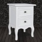Comodino con 2 Cassetti in MDF Bianco Comodino con 2 Cassetti in MDF Bianco