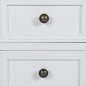 Comodino con 2 Cassetti in MDF Bianco Comodino con 2 Cassetti in MDF Bianco