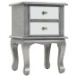Comodino Specchiato in MDF e Vetro 34,5x30x50 cm Comodino Specchiato in MDF e Vetro 34,5x30x50 cm