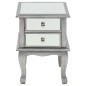 Comodino Specchiato in MDF e Vetro 34,5x30x50 cm Comodino Specchiato in MDF e Vetro 34,5x30x50 cm