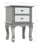 Comodino Specchiato in MDF e Vetro 34,5x30x50 cm Comodino Specchiato in MDF e Vetro 34,5x30x50 cm