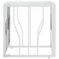 vidaXL Tavolino da Salotto Argento 50x50x50 cm in Acciaio Inox e Vetro