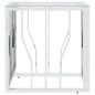 vidaXL Tavolino da Salotto Argento 50x50x50 cm in Acciaio Inox e Vetro