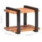 Comodino 50x40x40 cm in Legno Massello di Acacia Comodino 50x40x40 cm in Legno Massello di Acacia