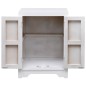 Comodino Bianco 38x28x52 cm in Legno di Paulownia Comodino Bianco 38x28x52 cm in Legno di Paulownia