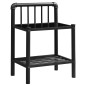 Comodino Nero 45x34,5x62,5 cm in Metallo e Vetro Comodino Nero 45x34,5x62,5 cm in Metallo e Vetro