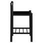Comodino Nero 45x34,5x62,5 cm in Metallo e Vetro Comodino Nero 45x34,5x62,5 cm in Metallo e Vetro