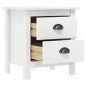 Comodini Hill Bianchi 2 pz 46x35x49,5 cm Legno Massello di Pino Comodini Hill Bianchi 2 pz 46x35x49,5 cm Legno Massello di Pino