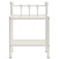 Comodini 2 pz in Metallo Bianco e Vetro Trasparente Comodini 2 pz in Metallo Bianco e Vetro Trasparente