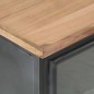 Comodino Grigio 40x30x50 cm in Legno Massello di Acacia Comodino Grigio 40x30x50 cm in Legno Massello di Acacia