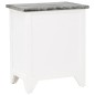 Comodini Set 2 pz con 2 Cassetti Grigio e Bianco Comodini Set 2 pz con 2 Cassetti Grigio e Bianco