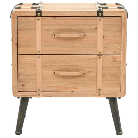 Comodino in Legno Massello di Abete 50x35x57 cm