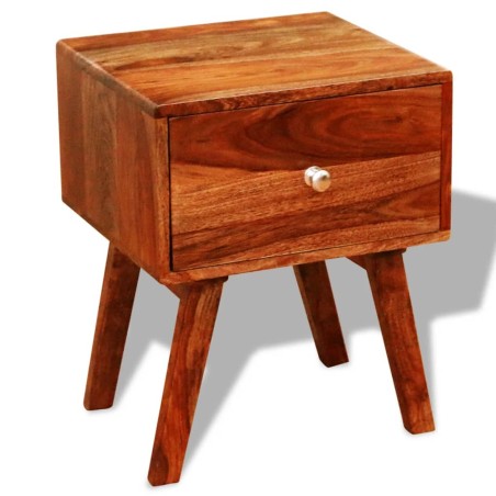Comodini 2 pz con 1 Cassetto 55 cm Legno Massello di Sheesham