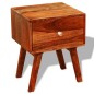 Comodini 2 pz con 1 Cassetto 55 cm Legno Massello di Sheesham Comodini 2 pz con 1 Cassetto 55 cm Legno Massello di Sheesham