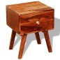 Comodini 2 pz con 1 Cassetto 55 cm Legno Massello di Sheesham Comodini 2 pz con 1 Cassetto 55 cm Legno Massello di Sheesham