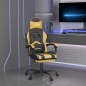 vidaXL Sedia da Gaming con Poggiapiedi Nero e Oro in Similpelle vidaXL Sedia da Gaming con Poggiapiedi Nero e Oro in Similpelle