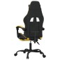vidaXL Sedia da Gaming con Poggiapiedi Nero e Oro in Similpelle vidaXL Sedia da Gaming con Poggiapiedi Nero e Oro in Similpelle