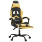 vidaXL Sedia da Gaming con Poggiapiedi Nero e Oro in Similpelle vidaXL Sedia da Gaming con Poggiapiedi Nero e Oro in Similpelle