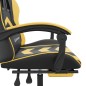 vidaXL Sedia da Gaming con Poggiapiedi Nero e Oro in Similpelle vidaXL Sedia da Gaming con Poggiapiedi Nero e Oro in Similpelle