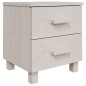 Comodino HAMAR Bianco 40x35x44,5 cm in Legno Massello di Pino Comodino HAMAR Bianco 40x35x44,5 cm in Legno Massello di Pino