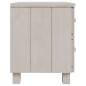 Comodino HAMAR Bianco 40x35x44,5 cm in Legno Massello di Pino Comodino HAMAR Bianco 40x35x44,5 cm in Legno Massello di Pino