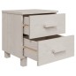 Comodino HAMAR Bianco 40x35x44,5 cm in Legno Massello di Pino Comodino HAMAR Bianco 40x35x44,5 cm in Legno Massello di Pino