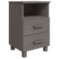 Comodini HAMAR 2 pz Grigio Chiaro 40x35x62 cm Legno di Pino Comodini HAMAR 2 pz Grigio Chiaro 40x35x62 cm Legno di Pino