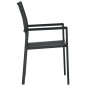 Sedie da Giardino 2 pz Nere in Plastica Stile Rattan Sedie da Giardino 2 pz Nere in Plastica Stile Rattan