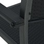 Sedie da Giardino 2 pz Nere in Plastica Stile Rattan Sedie da Giardino 2 pz Nere in Plastica Stile Rattan