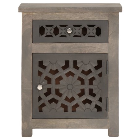 Comodino 40x30x50 cm in Legno Massello di Mango