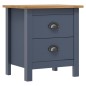 Comodino Hill Grigio 46x35x49,5 cm Legno Massello di Pino Comodino Hill Grigio 46x35x49,5 cm Legno Massello di Pino