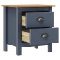 Comodino Hill Grigio 46x35x49,5 cm Legno Massello di Pino Comodino Hill Grigio 46x35x49,5 cm Legno Massello di Pino