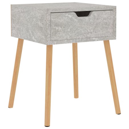 Comodino Grigio Cemento 40x40x56 cm in Truciolato