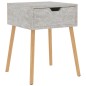 Comodino Grigio Cemento 40x40x56 cm in Truciolato