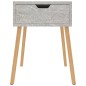 Comodino Grigio Cemento 40x40x56 cm in Truciolato