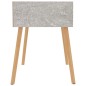 Comodino Grigio Cemento 40x40x56 cm in Truciolato