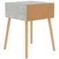 Comodino Grigio Cemento 40x40x56 cm in Truciolato