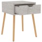 Comodino Grigio Cemento 40x40x56 cm in Truciolato