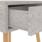 Comodino Grigio Cemento 40x40x56 cm in Truciolato