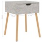 Comodino Grigio Cemento 40x40x56 cm in Truciolato