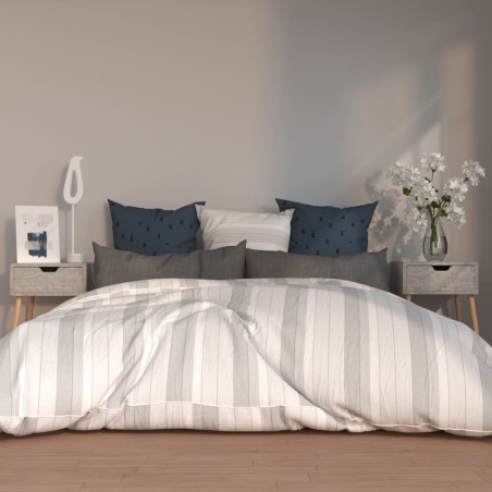Comodini 2 pz Grigio Cemento 40x40x56 cm in Truciolato