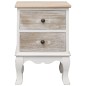Comodini 2 pz 35x30x50 cm in Legno di Paulownia Comodini 2 pz 35x30x50 cm in Legno di Paulownia
